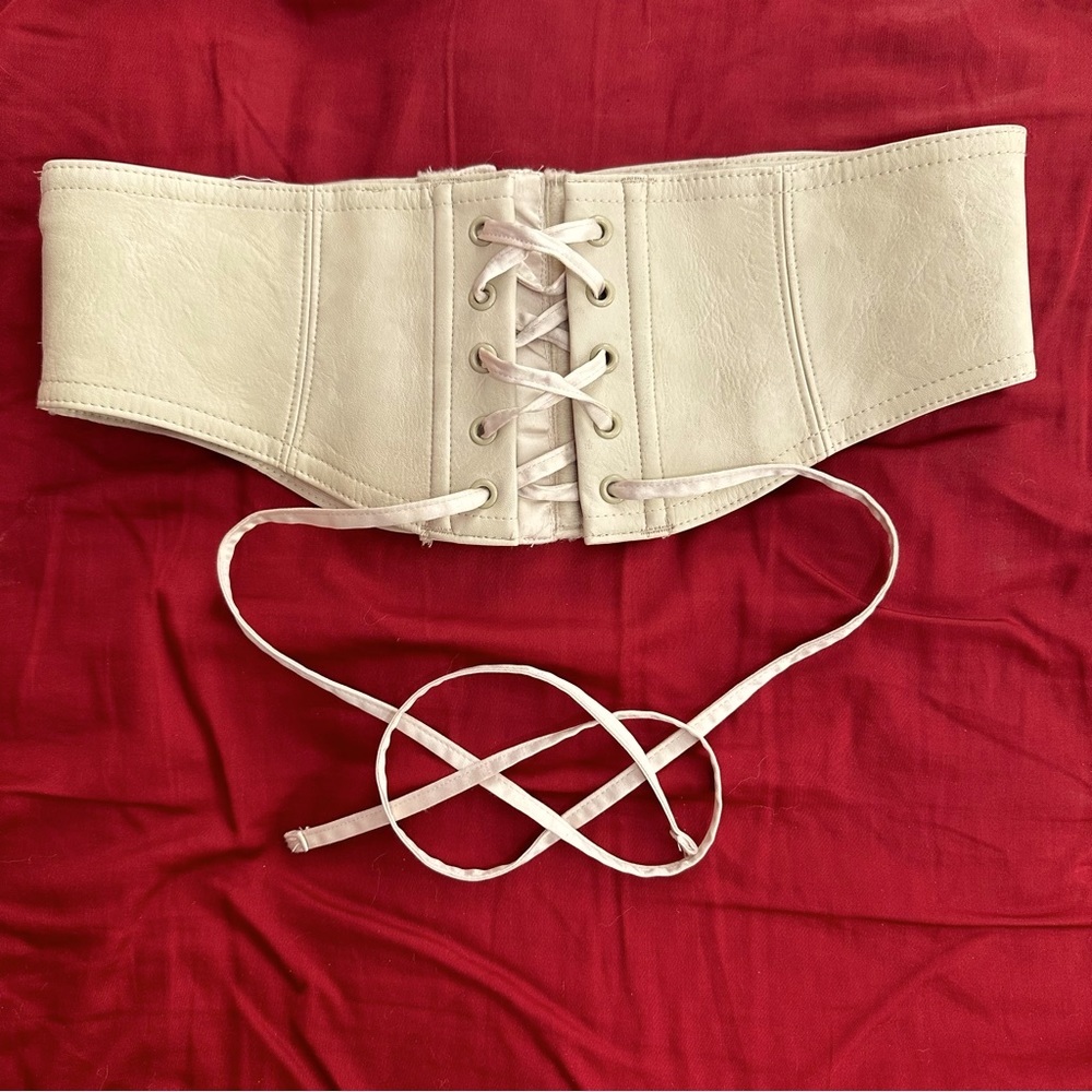 Silence + Noise pleather corset belt